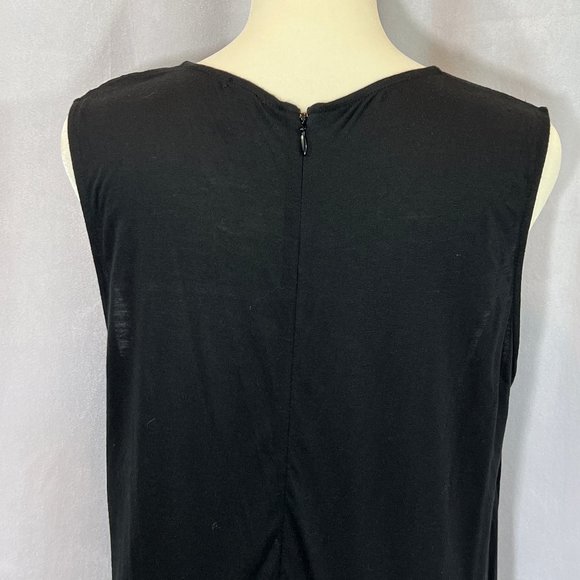 J. Crew Black Sleeveless Fringe hem Tank Top Size Small - Picture 7 of 11